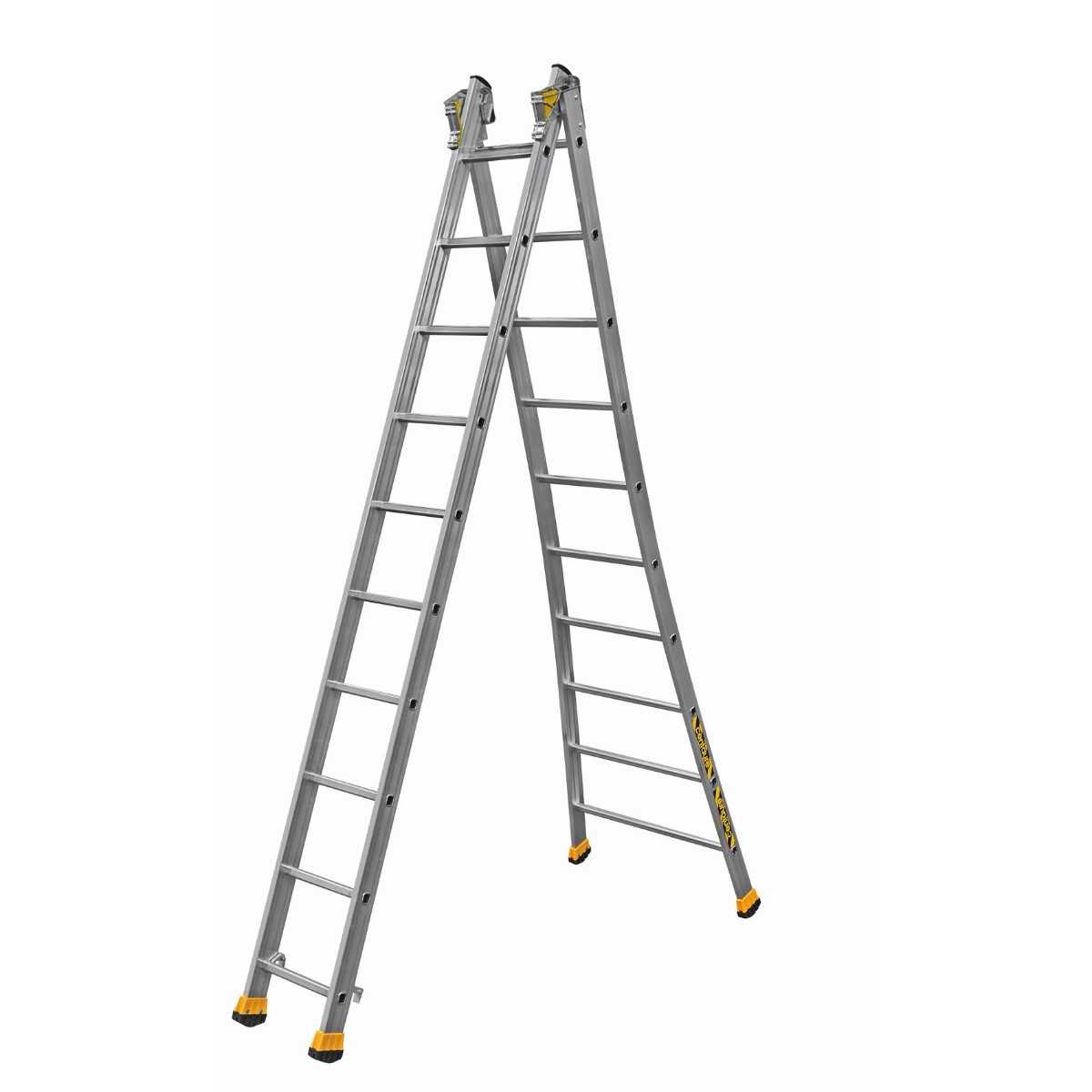 Échelle 2 plans 2 x 8 à base évasée PRO 1 Échelle 2 plans 2 x 8 à base évasée PRO