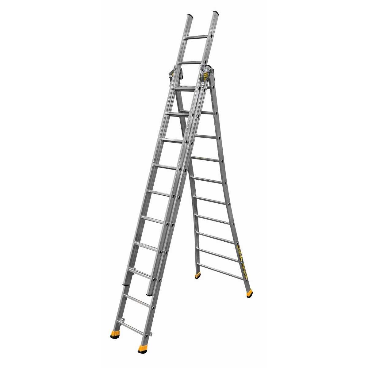 Échelle 3 plans 3 x 9 à base évasée PRO 1 Échelle 3 plans 3 x 9 à base évasée PRO