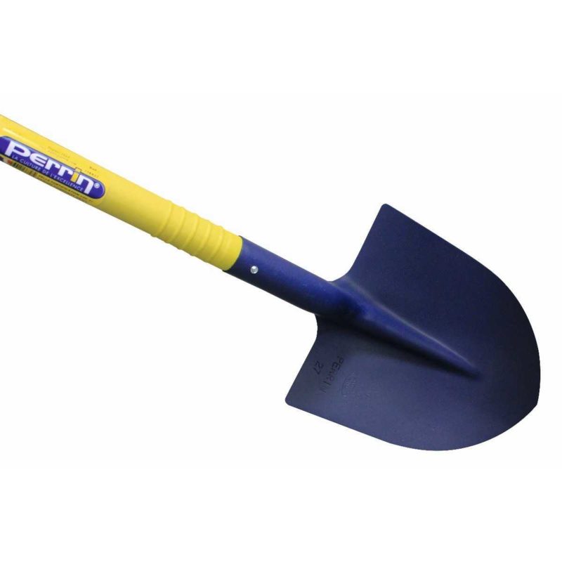 Pelle ronde en tôle 27cm avec manche en composite